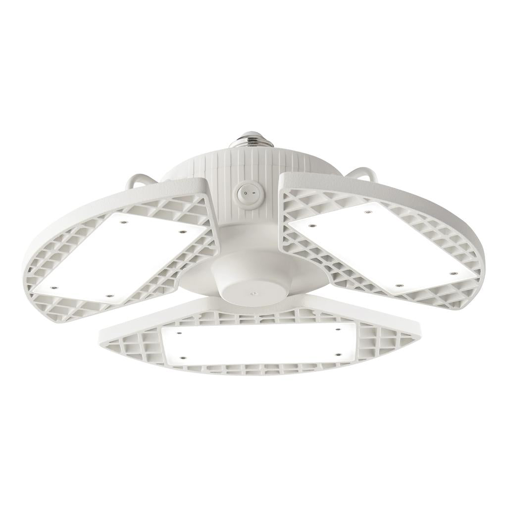 Green Watt Luz LED Blanca de Garaje 3 Cabezas Ajustables
