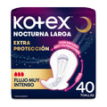Kotex Toallas Higienicas Femeninas Nocturna Larga Extra Protección 40 Unidades