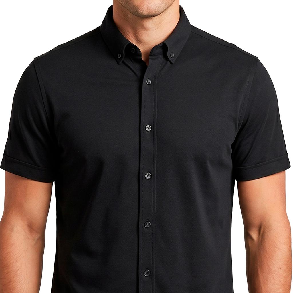 Perry Ellis Camisa Manga Corta de Botones para Hombre