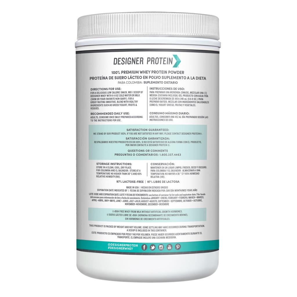 Designer Whey Proteína de Suero de Leche en Polvo Sabor a Vainilla 908 g