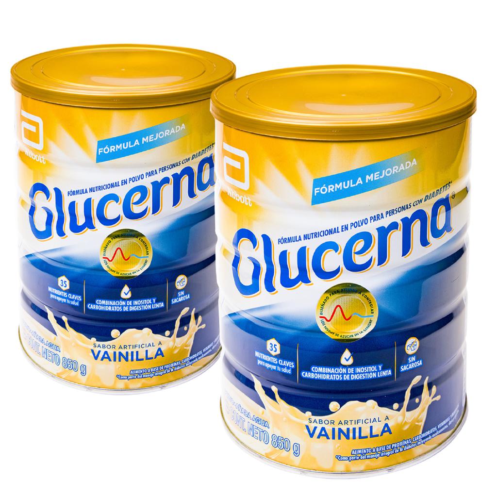 Glucerna Suplemento Alimenticio Diabetes Sabor Vainilla 2 Unidades / 850 g