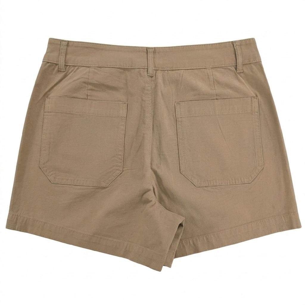 Tailor Vintage Short con Bolsillos y Cintura Elástica para Mujer