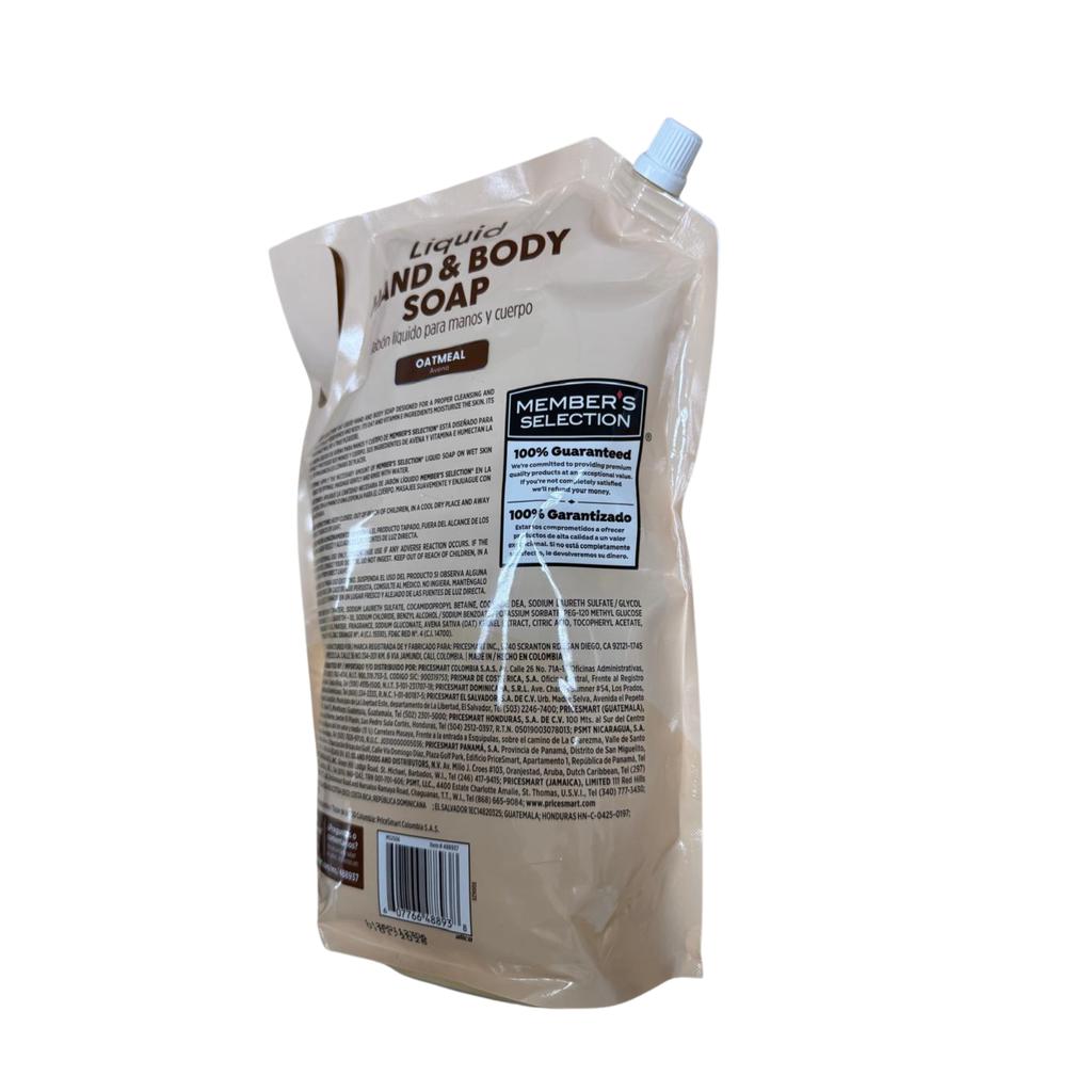 Member´s Selection Jabón Líquido para Manos y Cuerpo Avena 2 L / 67.6 oz