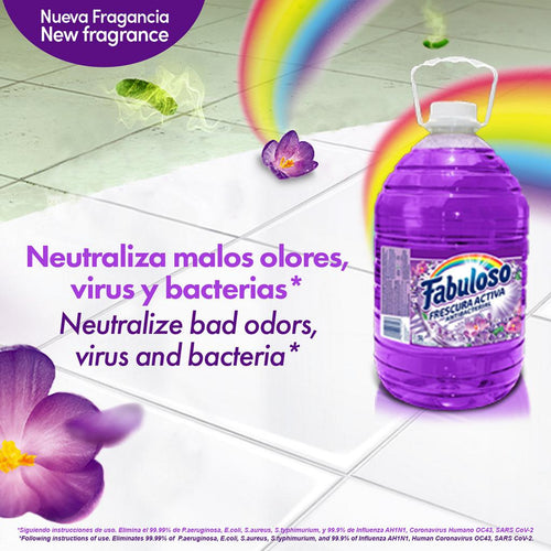 Fabuloso Desinfectante Multiusos Frescura Activa Antibacterial Lavanda 2 Unidades / 5 L / 1.32 gal