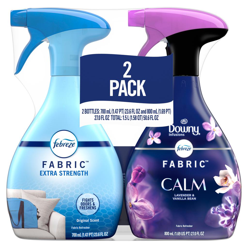 Febreze Ambientador en Spray para Telas Extra Strength 700 mL / 23.6 oz + Downy Calm 800 mL / 27 oz