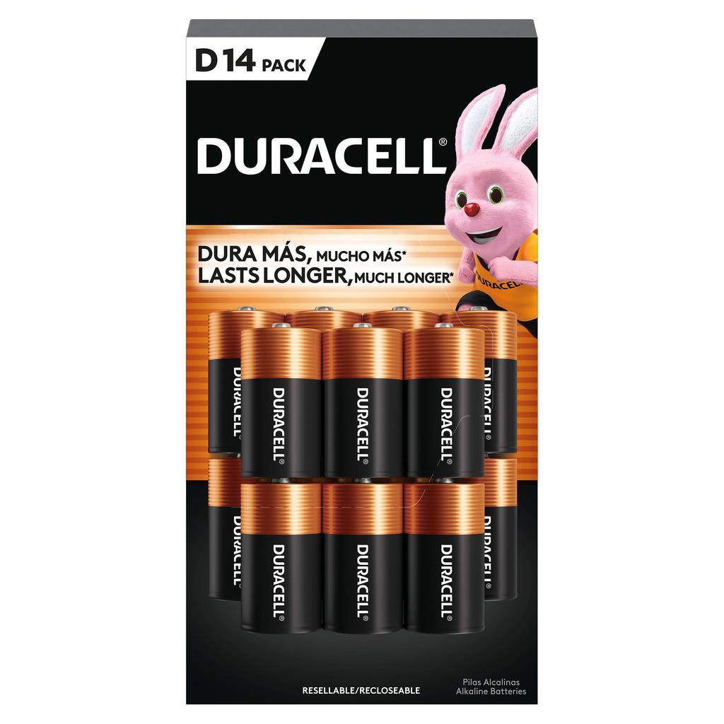 Duracell Baterías Alcalinas Tipo D 14 Unidades