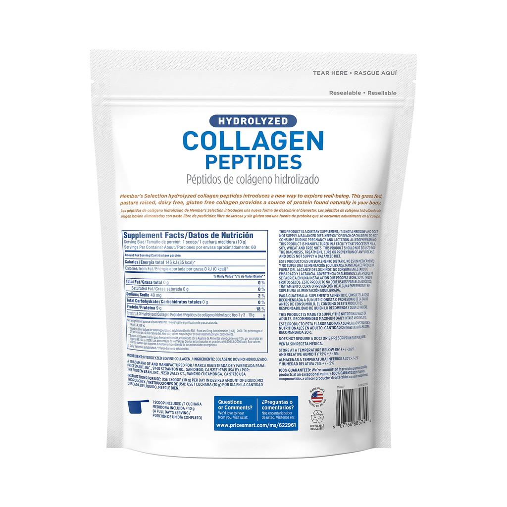 Member's Selection Péptidos de Colágeno Hidrolizado 600 g / 21.16 oz