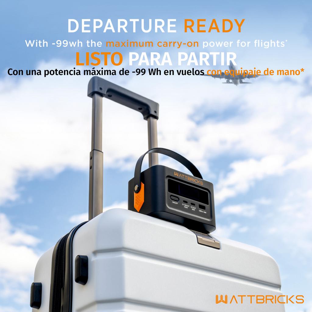 Wattbricks Energy Estación de Energía Portátil 120 W H100B