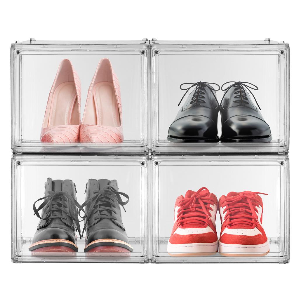 Agbox Caja Apilable para Zapatos 4 Piezas