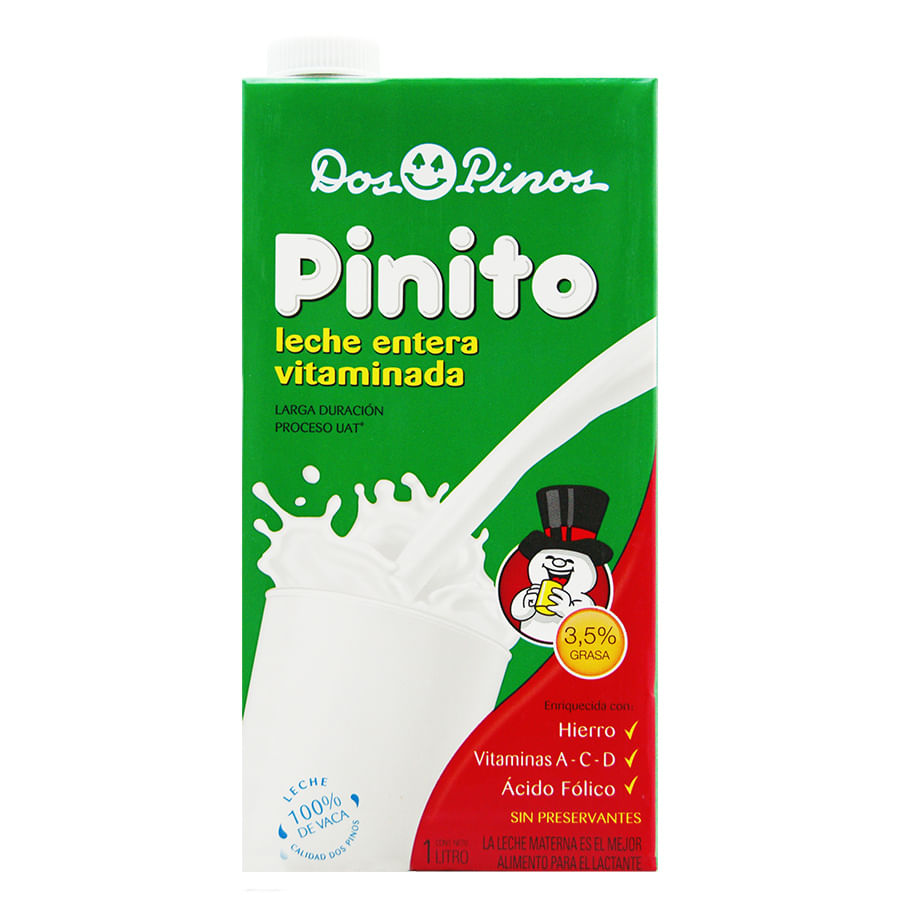 Leche Uht Dos Pinos Entera Vitaminada 1 Lt