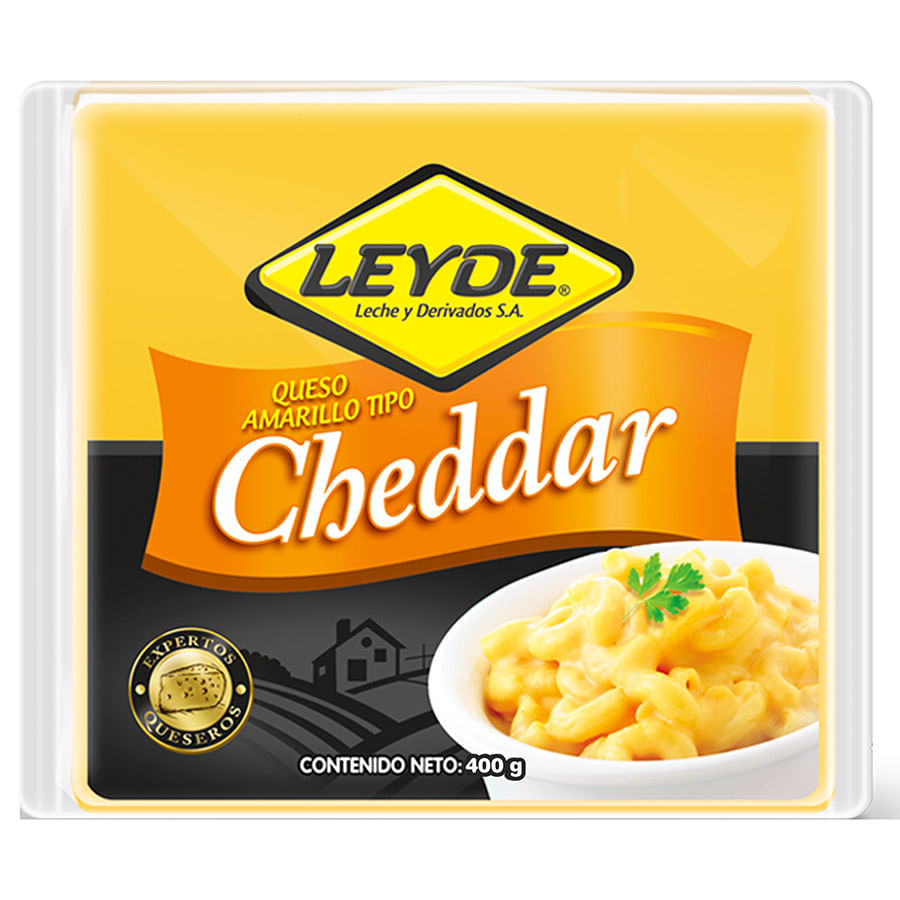 Queso Amarillo Leyde Tipo Cheddar 400 Gr
