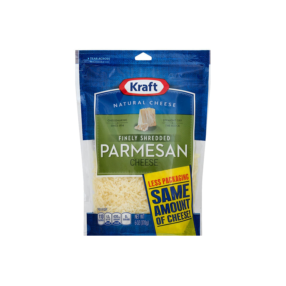 Queso Parmesano Kraft Rallado En Bolsa 170 Gr