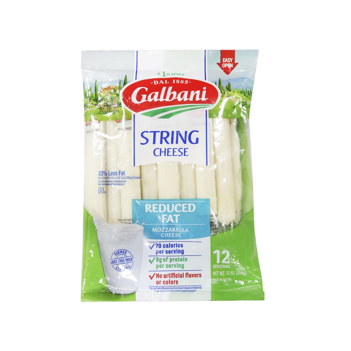 Queso Sargento Bajo En Calorias En Tiras 12 Oz