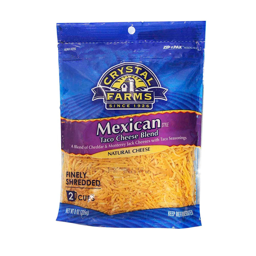 Queso Crystal Farms Mexican 8 Oz