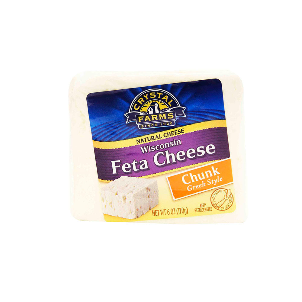 Queso Crystal Farms Feta En Trozo 6 Oz