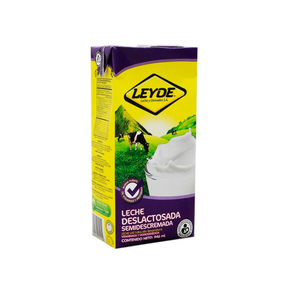 Leche Deslactosada Semidescremada Leyde 946 Ml