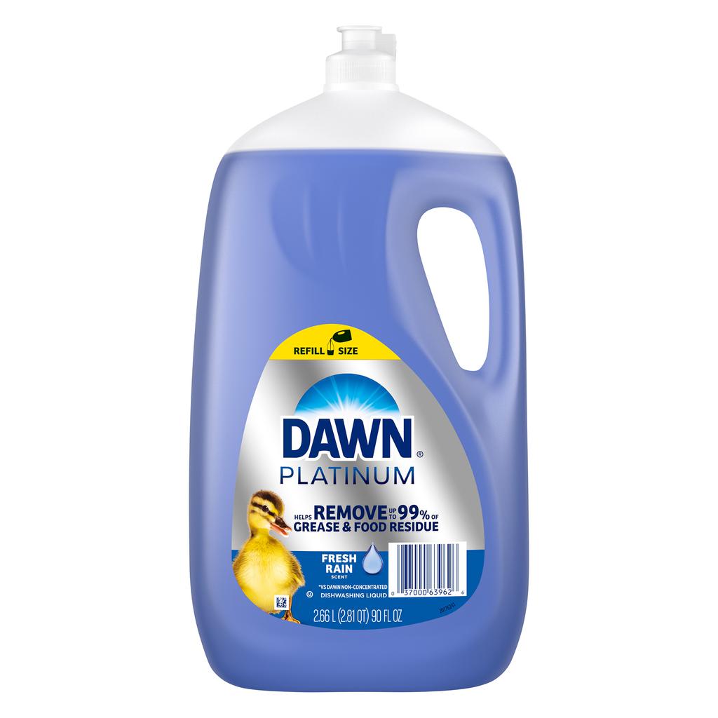 Dawn Platinum Lavaplatos Desengrasante Aroma Fresh Rain 2.66 L / 90 oz