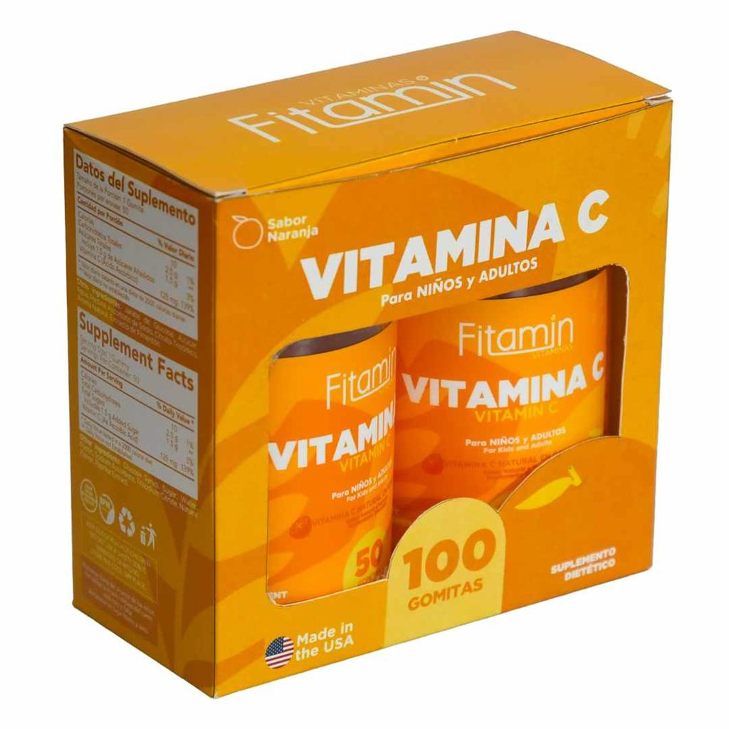 Fitamin Vitamina C en Gomitas Sabor Naranja 2 Unidades / 50 Gomitas
