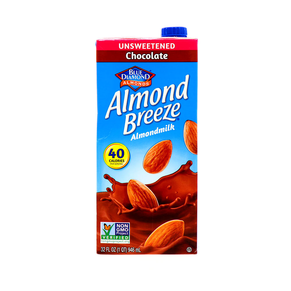 Bebida De Almendra Blue Diamond Sin Azúcar Chocolate 946 Ml