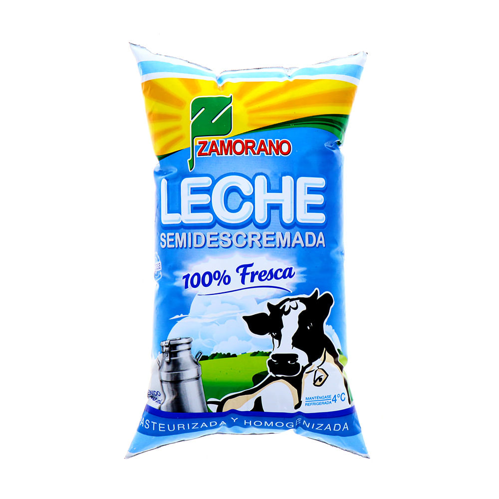 Leche Zamorano Semi-Descremada 946 Ml