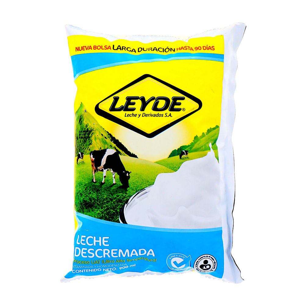 Leche Uht Leyde Descremada 900 Ml