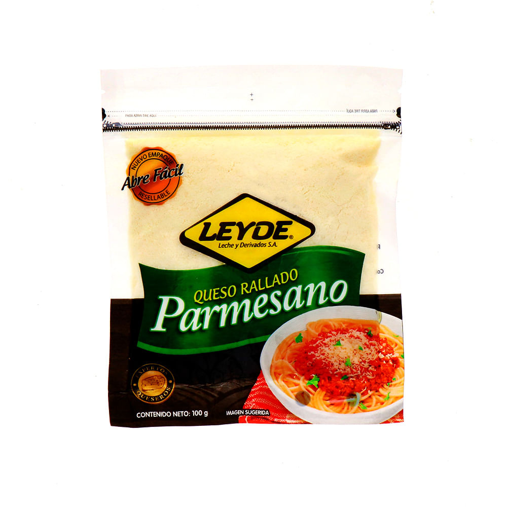 Queso Parmesano Leyde Rallado En Bolsa 100 Gr