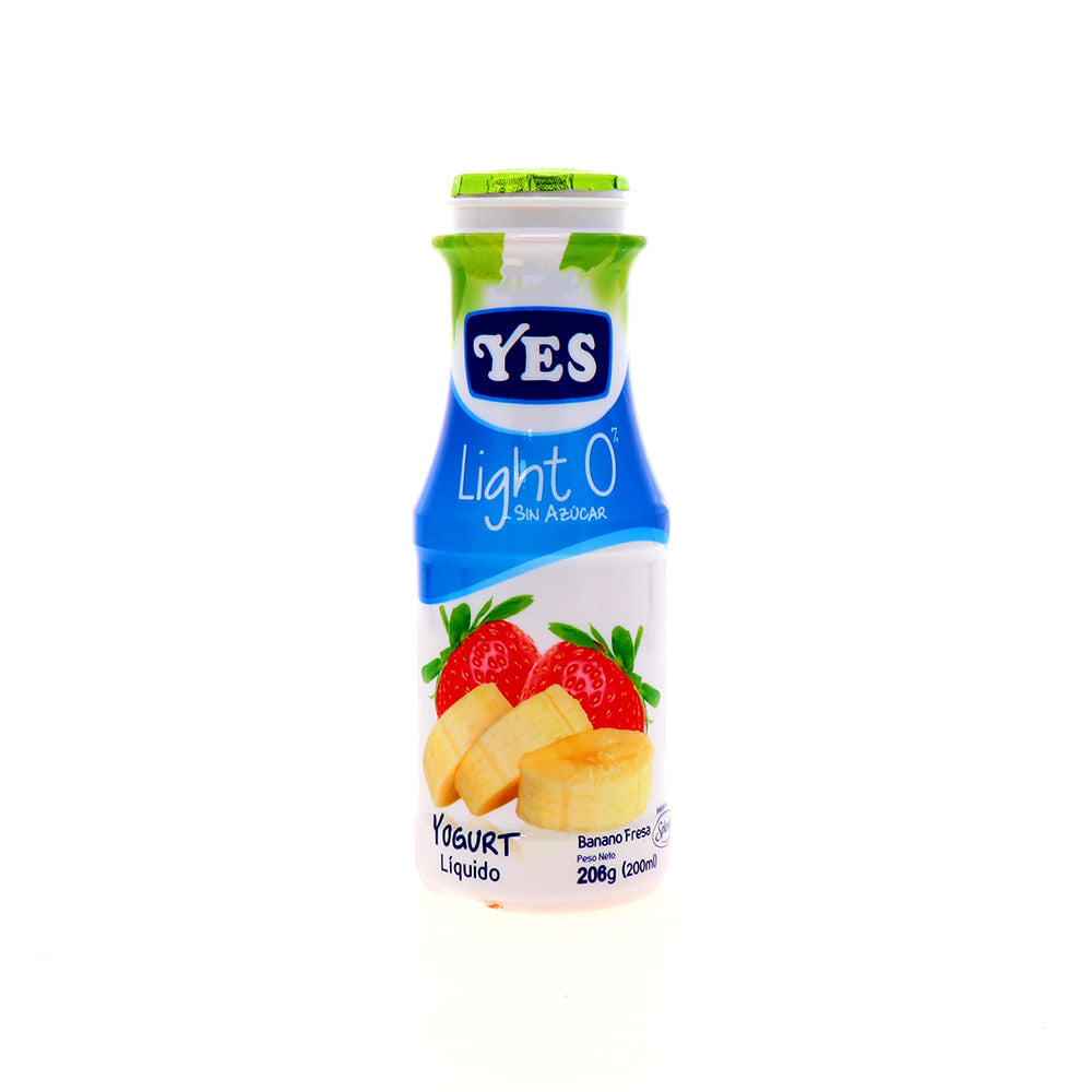 Yogurt Yes Light Sabor Banano Y Fresa 206 Gr