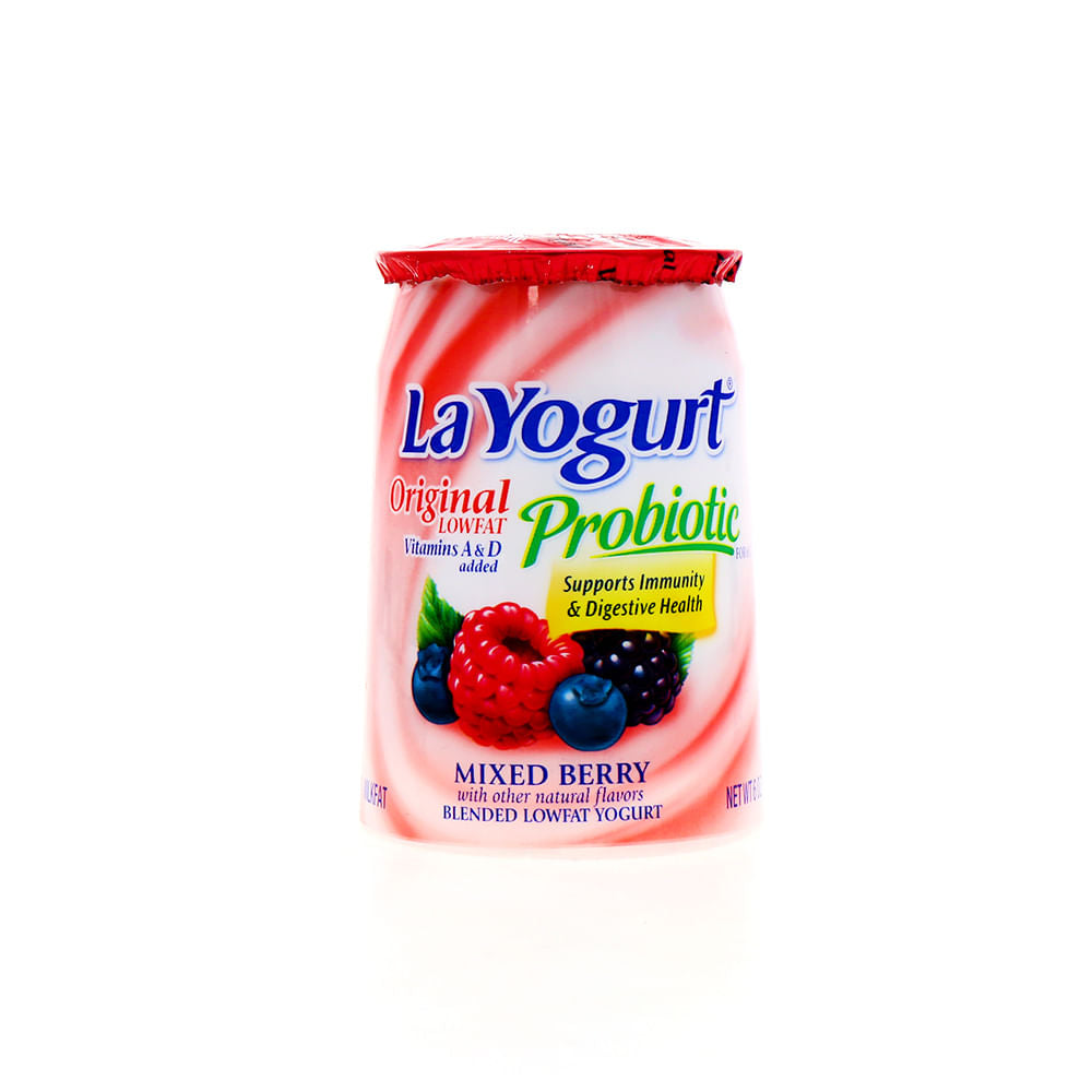 Yogurt Probiótico La Yogurt Original Frutos Rojos 6 Oz