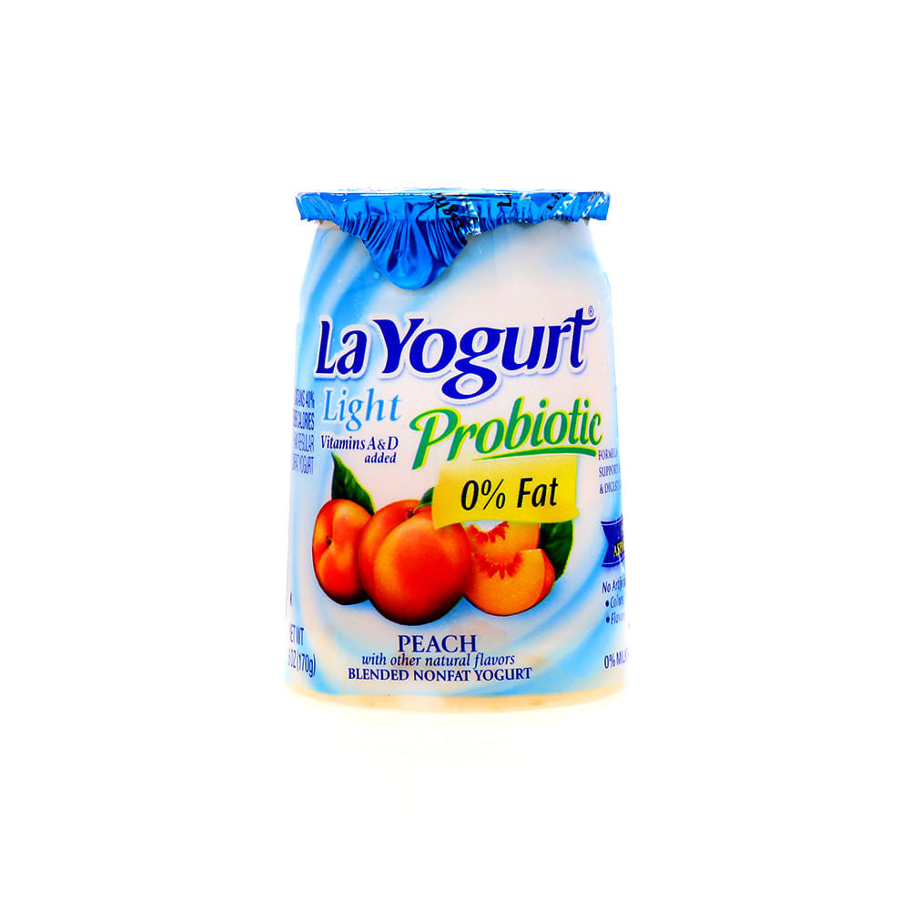 Yogurt Probiótico La Yogurt Light Sabor Melocotón 6 Oz