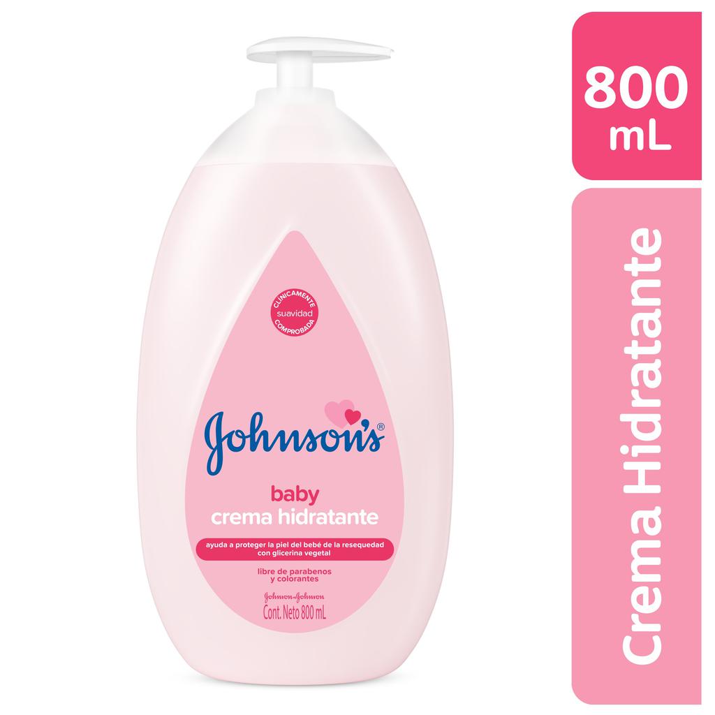 Johnson's Baby Crema Hidratante Libre de Parabenos 800 mL