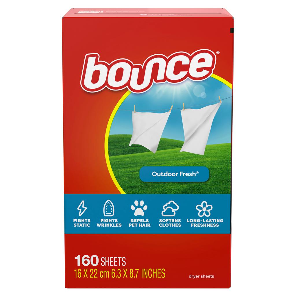 Bounce Hojas para Secadora Outdoor Fresh con Suavizante 320 Unidades