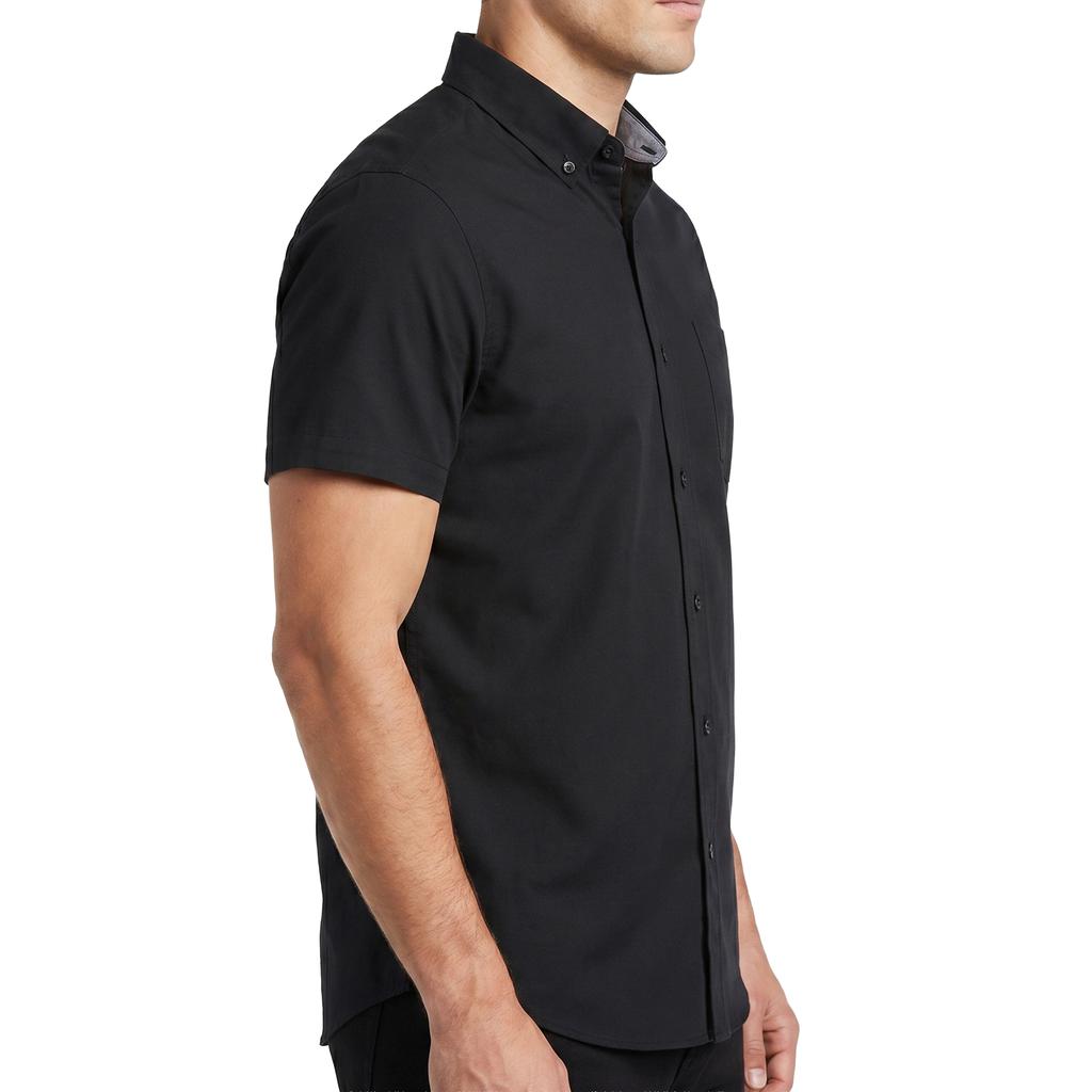 Perry Ellis Camisa Manga Corta de Botones para Hombre