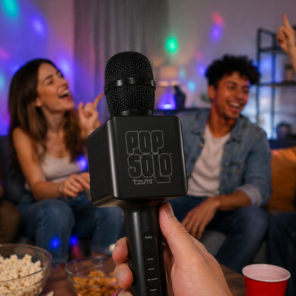 Tzumi Micrófono Inalámbrico con Bluetooth para Karaoke con Altavoz Integrado