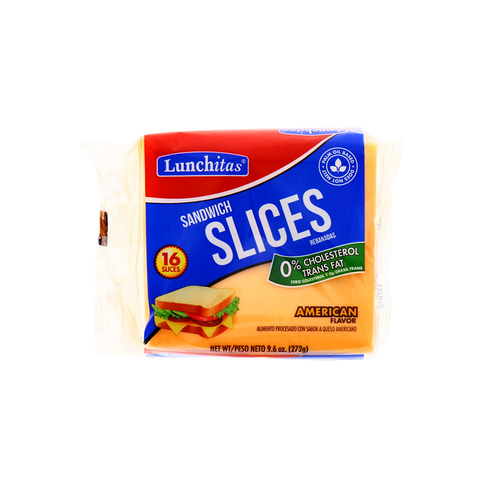 Queso Amarillo Lunchitas Rebanadas 16 Un