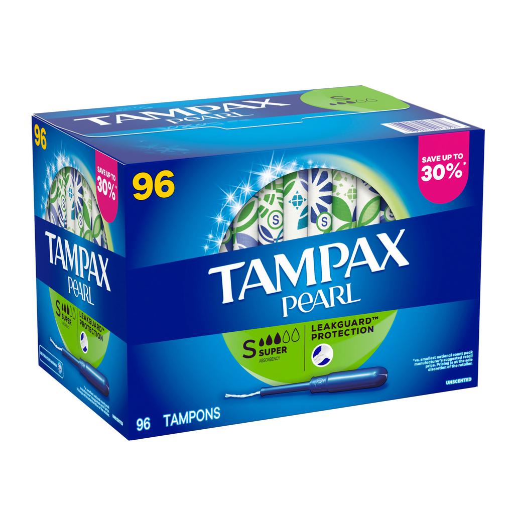 Tampax Tampones Pearl Super Absorbentes 96 Unidades