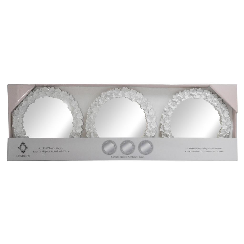 Concepts in Time Set de 3 Espejos Decorativos 25.4 cm / 10"