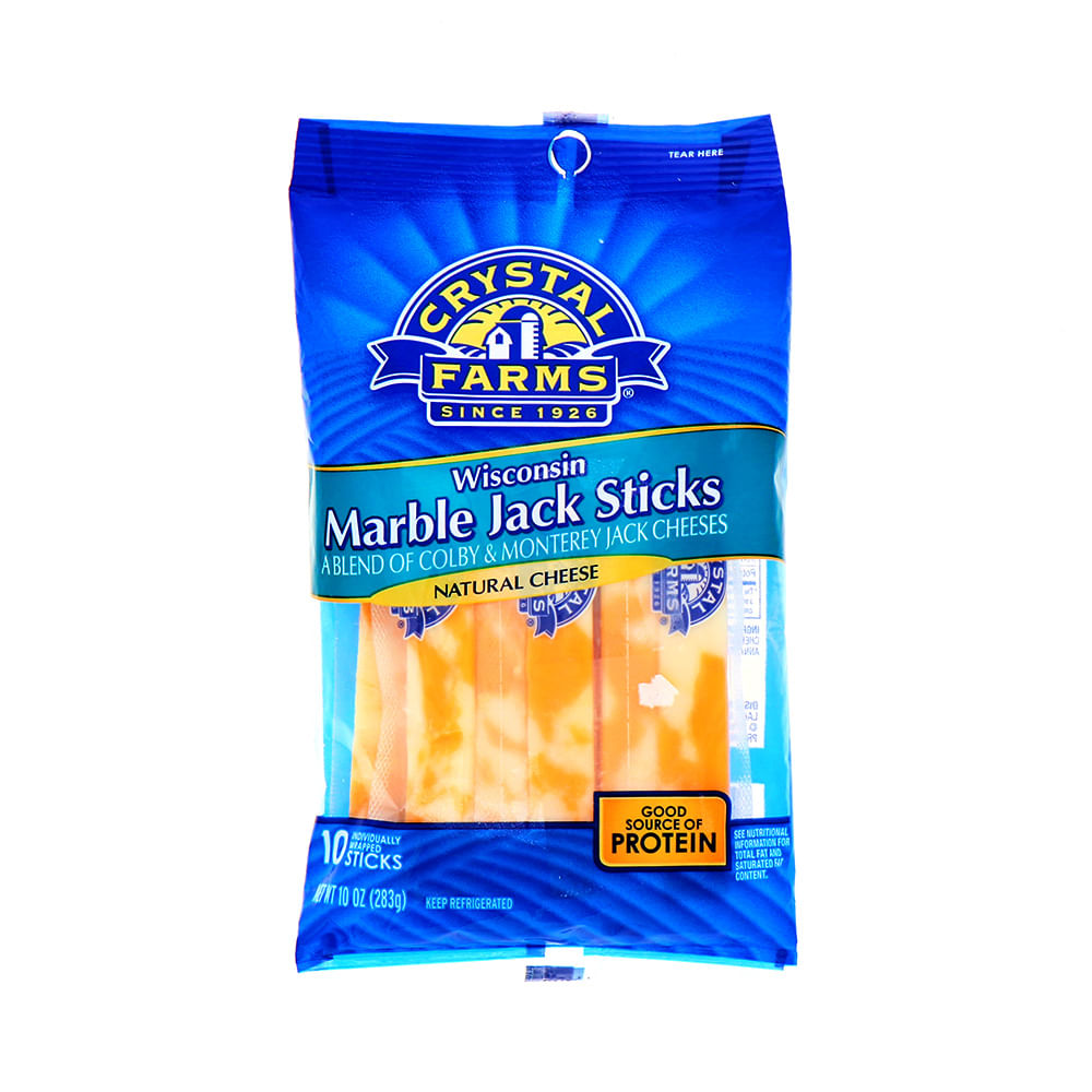 Queso Marble Jack Crystal Farms Sticks 283Gr