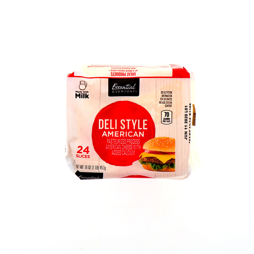Queso Americano En Rodajas 453Gr Essential Everyday