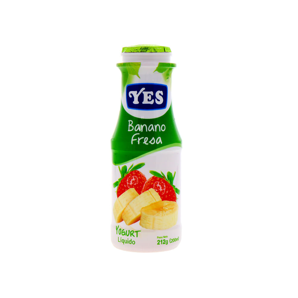 Yogurt Yes Sabor Banano Y Fresa 212 Gr