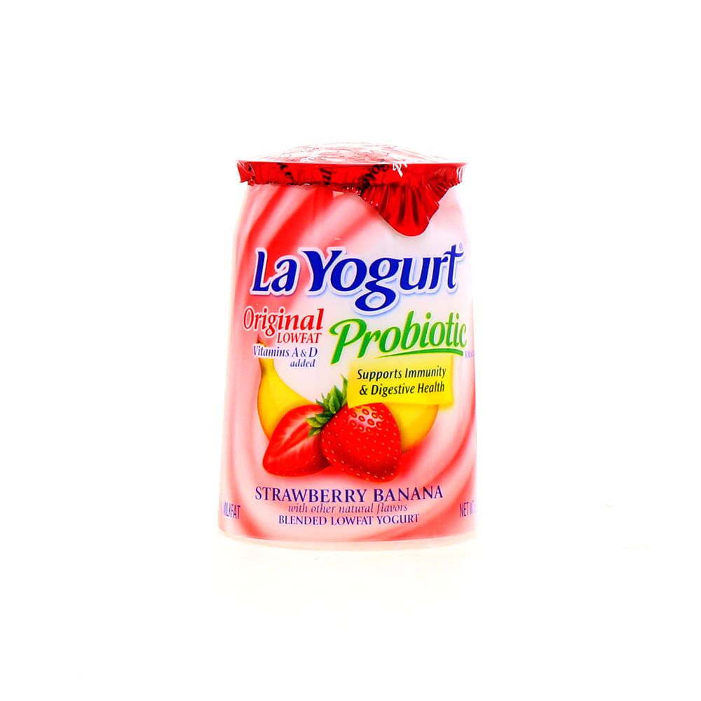 Yogurt Probiótico La Yogurt Sabor Banano Y Fresa 6 Oz