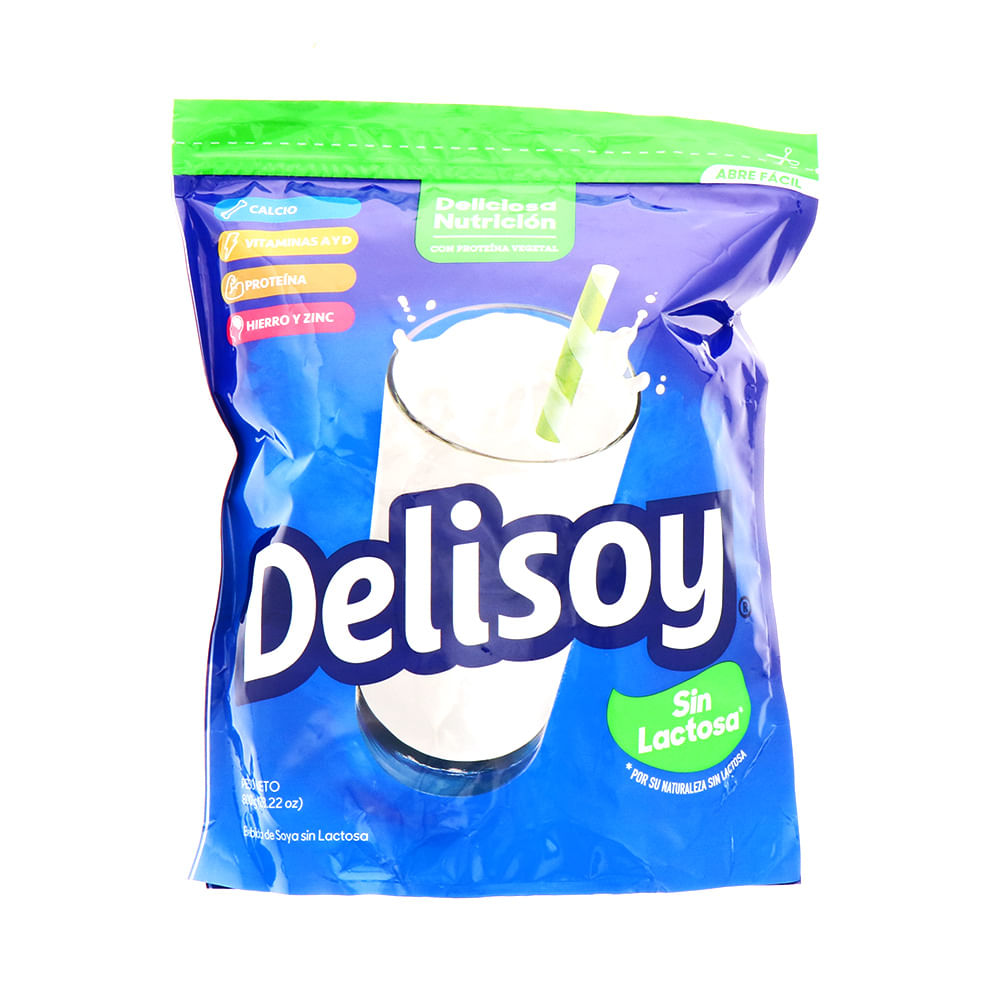 Bebida En Polvo De Soya Delisoya Sin Lactosa 800 Gr