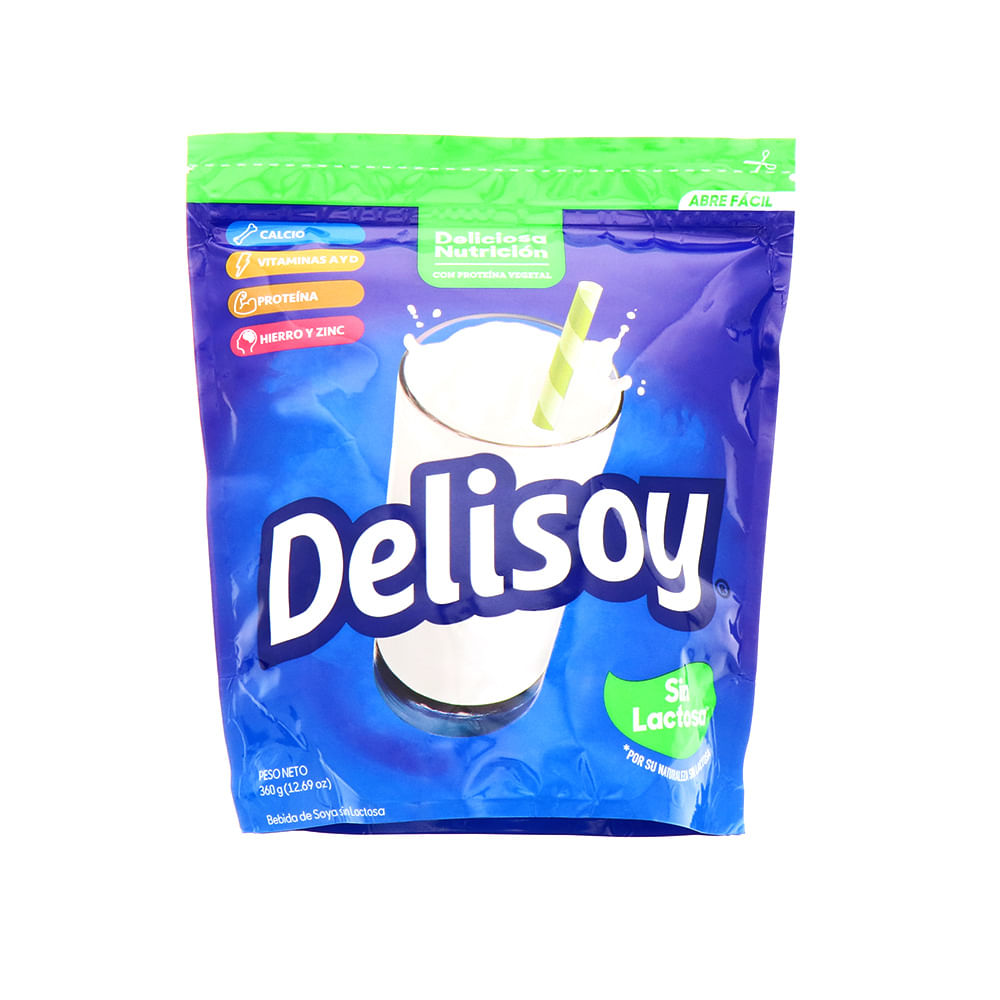 Bebida En Polvo Delisoya Sin Lactosa 360 Gr