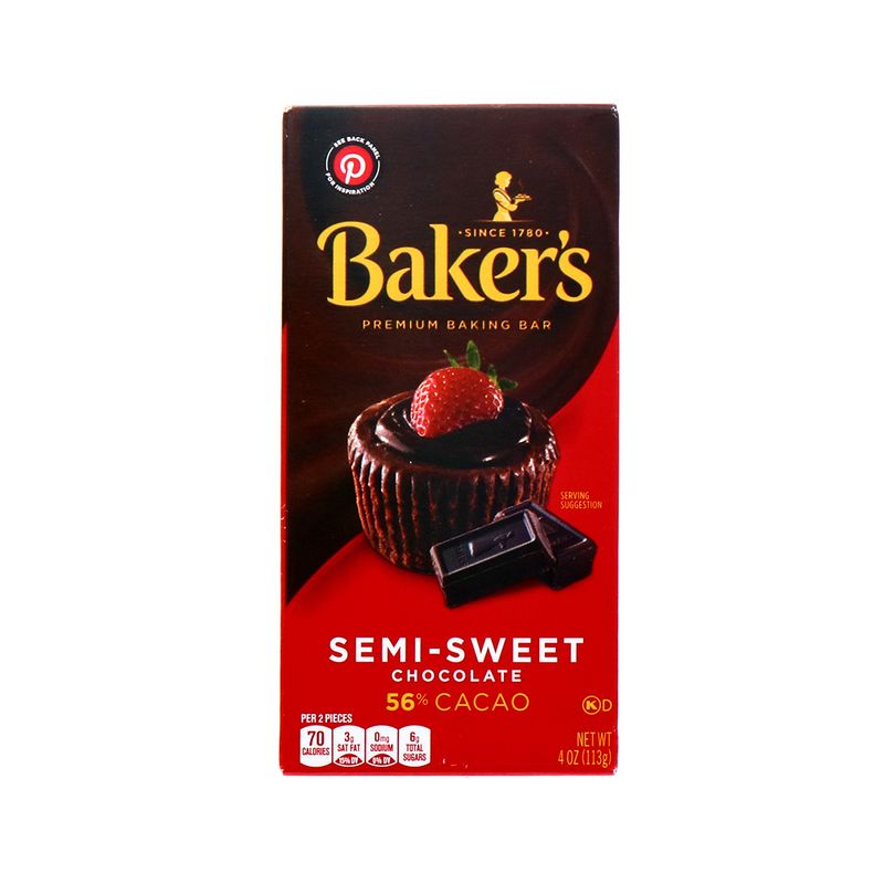 Chocolate Bakers Semi Sweet 8 Oz