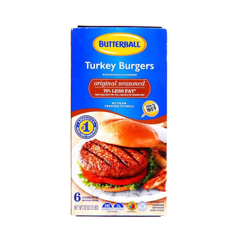 Torta Para Hamburguesa Butterball De Pavo 32 Oz