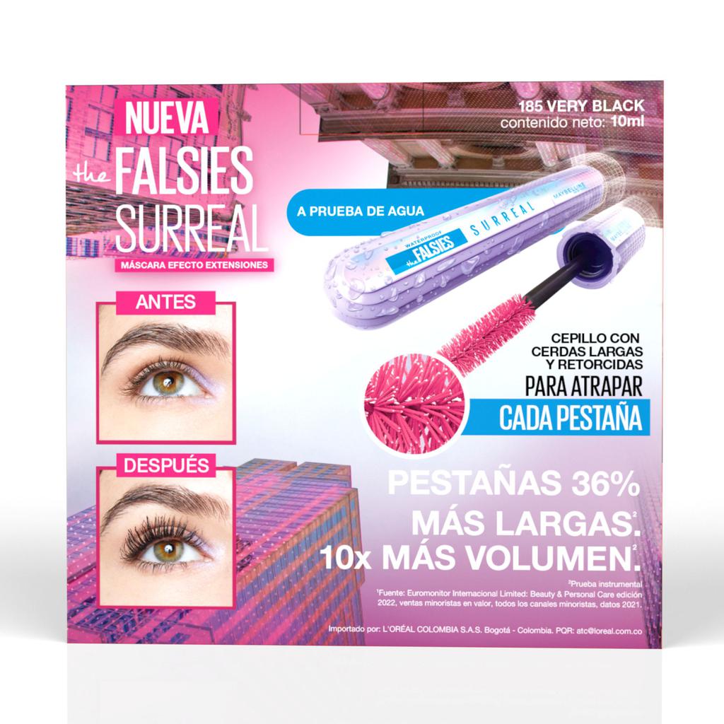 Maybelline The Falsies Surreal Extensions Pestañina 2 Unidades / 5 mL