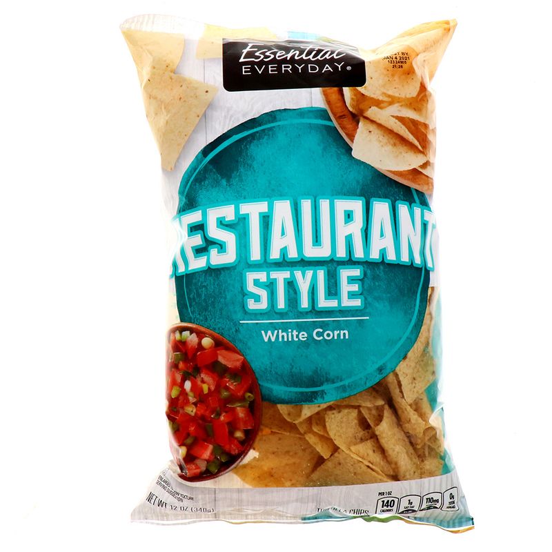 Tortilla Chips De Maíz Blanco Essential Everyday de 12Oz