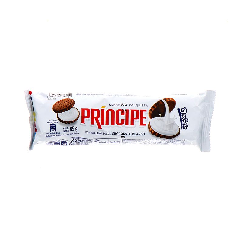 Galleta Marisela Príncipe Relleno De Chocolate Blanco 85Gr