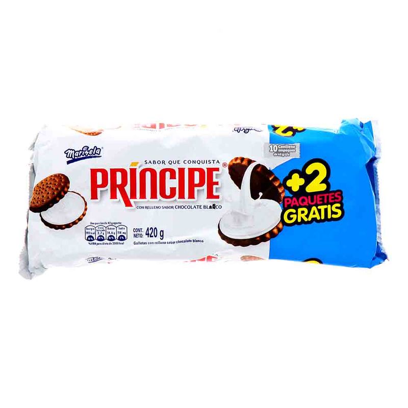 Galleta Marisela Príncipe Relleno De Chocolate Blanco 420 Gr