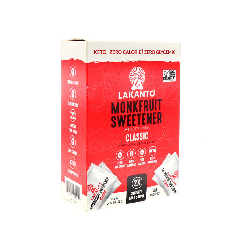 Endulzante Lakanto Monkfruit Classic 30 Sobres 3.17 Oz