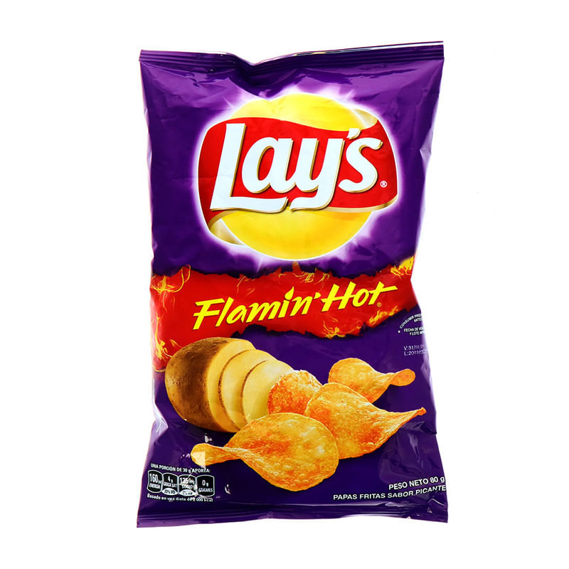 Papa Frita Lays Flamín Hot 80 Gr